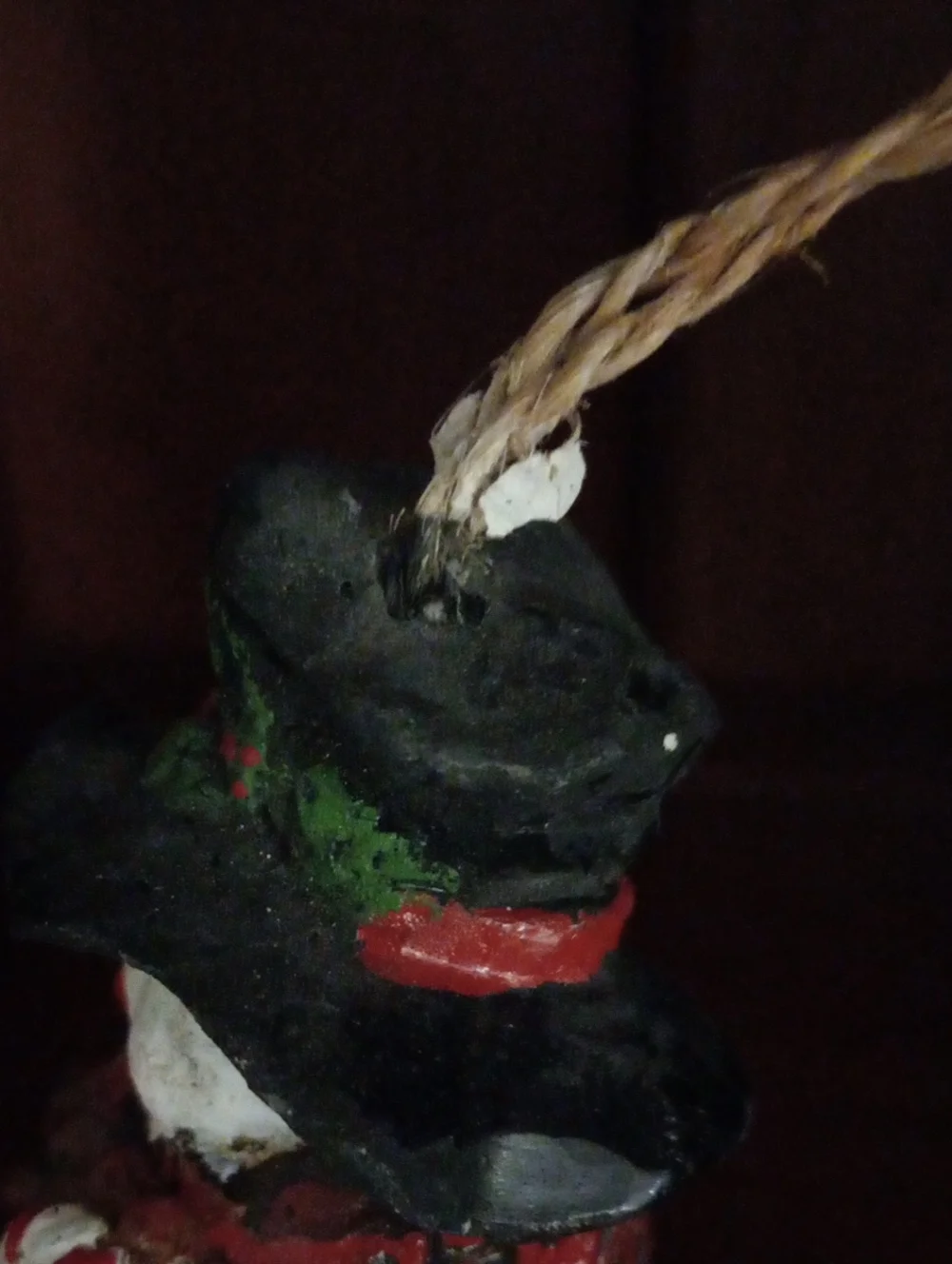 Vintage Hand-Painted Resin Snowman Christmas Ornament – Country Holiday Decor